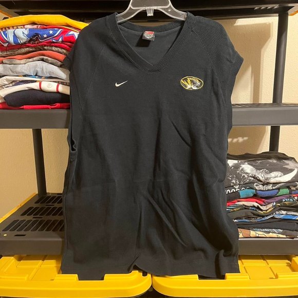 Vintage 90s Nike Team Apparel Mizzou Missouri University Collegiate Vest - Picture 1 of 2
